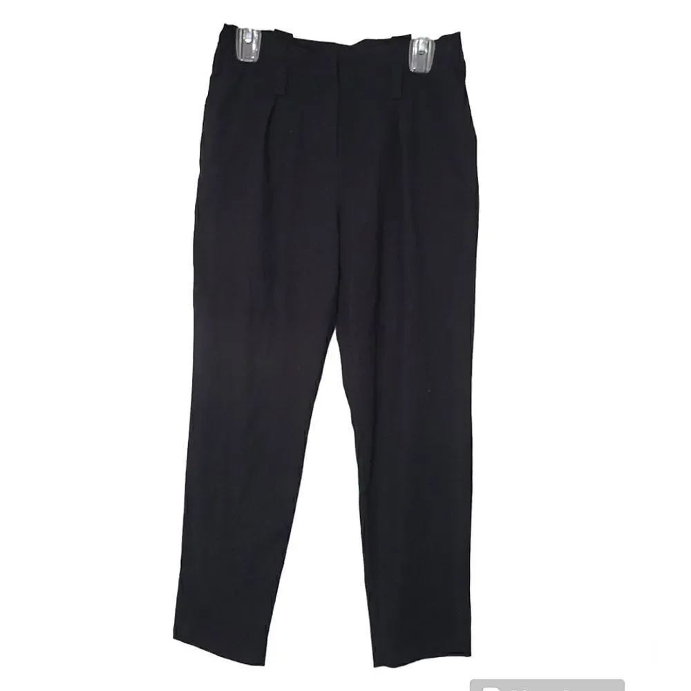 Mango basics high waisted cropped pants